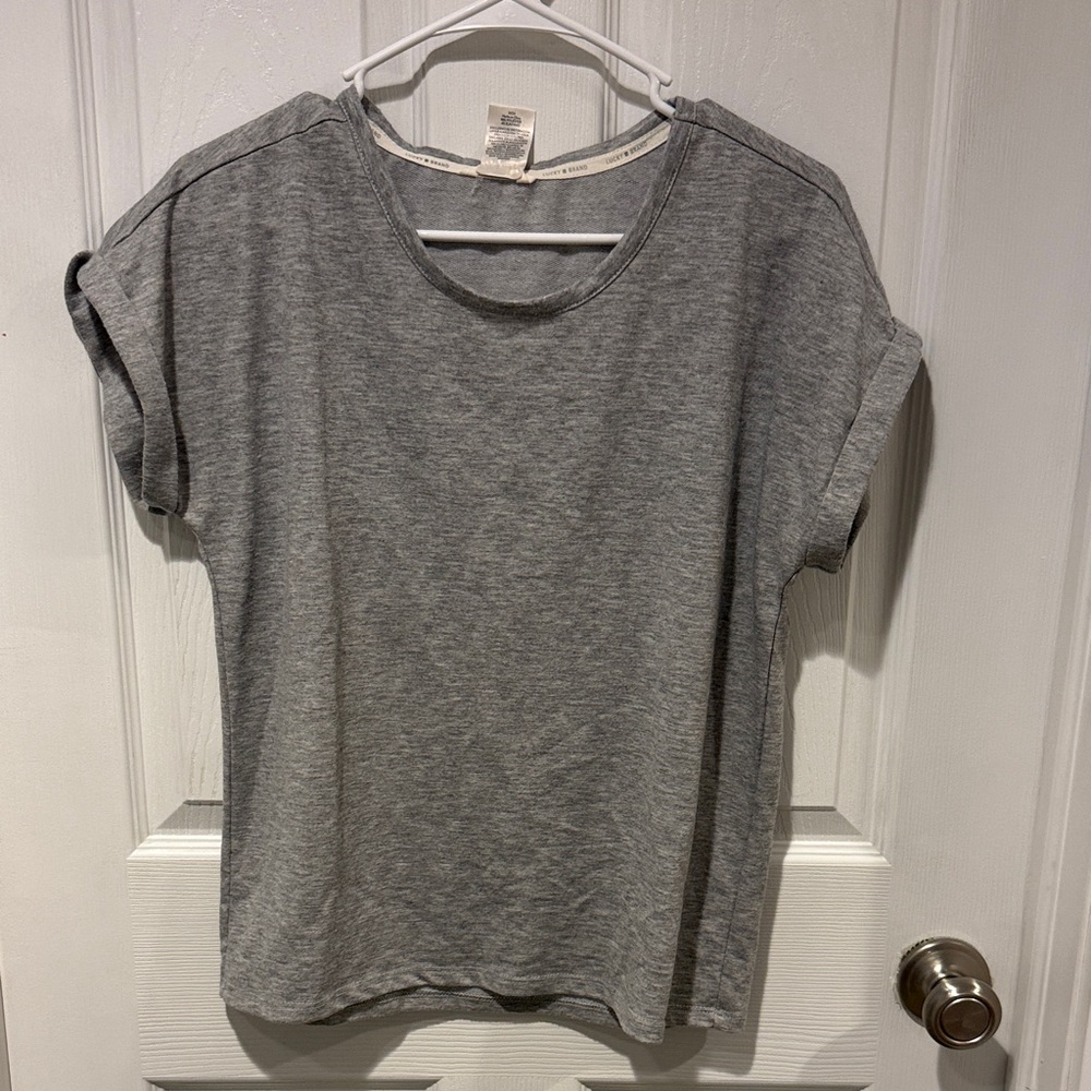 Lucky Brand Gray Short Sleeve Tee